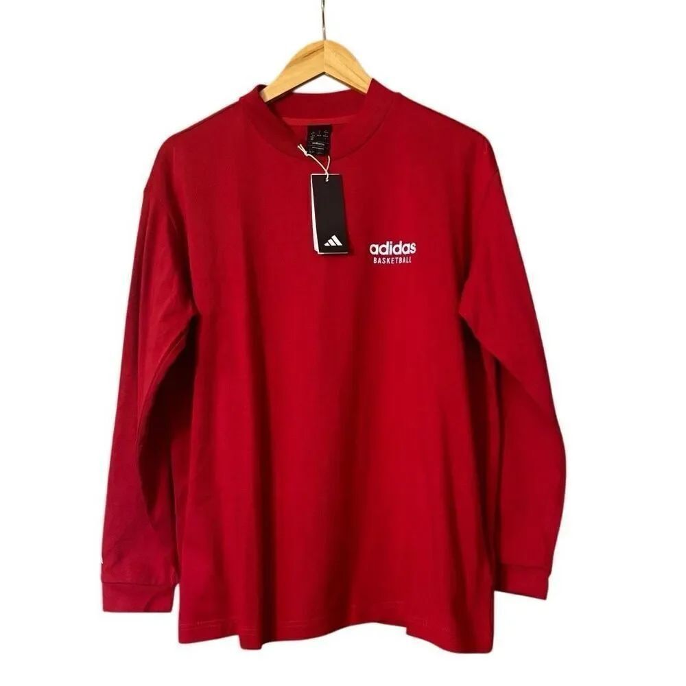 adidas Originals Select Mock Neck Long Sleeve red medium new